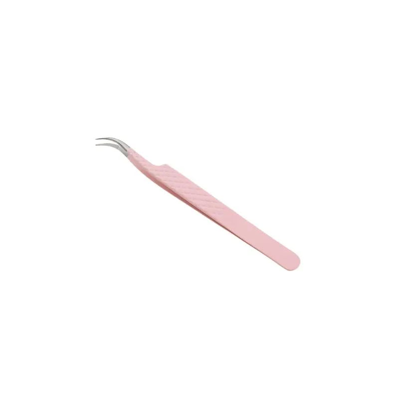J-shape lash tweezers